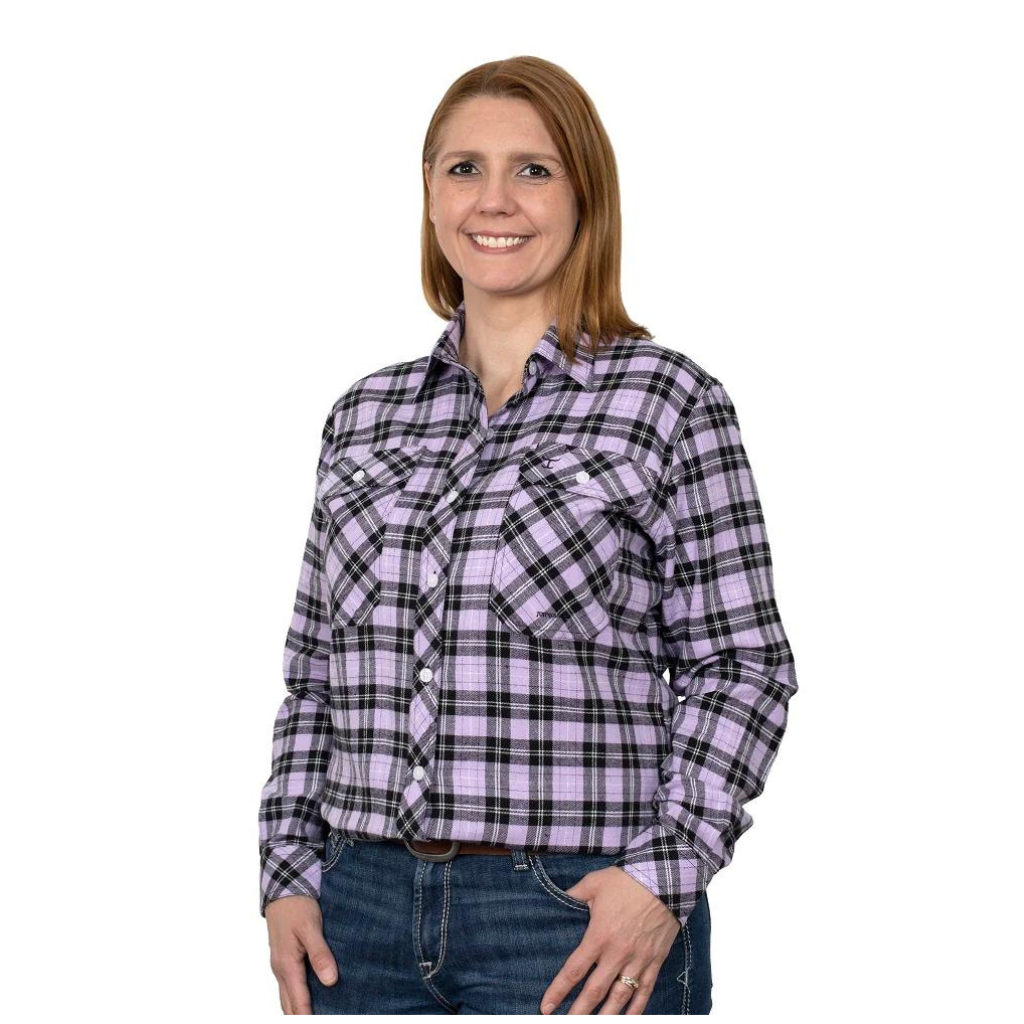 Just Country Brooke Flannel Shirt - Orchid/Black