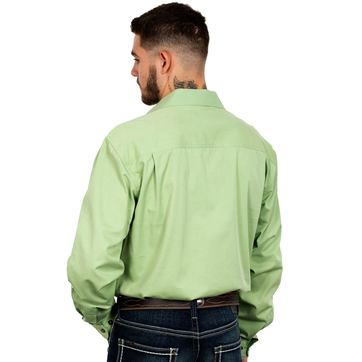 Just Country Mens Cameron Workshirt - Sage