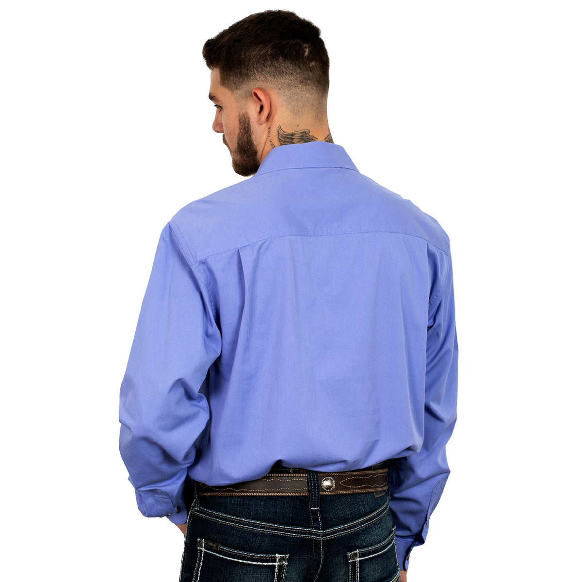Just Country Mens Cameron Workshirt - Periwinkle