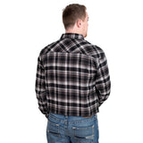 Just Country Mens Cameron Flannel Shirt - Black/Grey