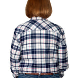 Just Country Womens Brooke Flannel - White/Navy