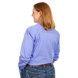 Just Country Womens Jahna Half Button Workshirt - Periwinkle