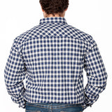 JC Mens Cameron Workshirt Flannel Royal/White