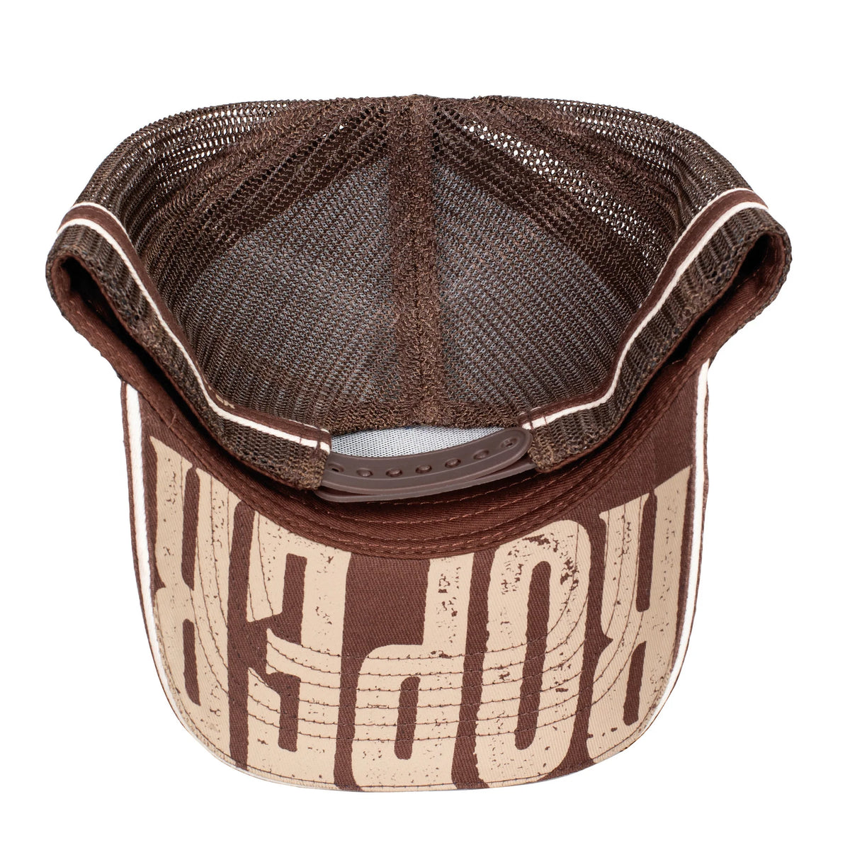 Roper Trucker Cap Branded - Chocolate/Stone