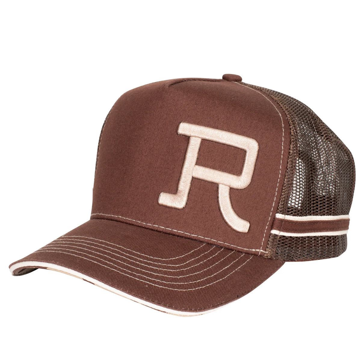 Roper Trucker Cap Branded - Chocolate/Stone