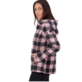 Swanndri Womens Seattle V2 Wool Hoodie - Pink Salt/Charcoal