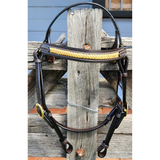 Toprail Equine Gold Thin Plait Browband Bridle