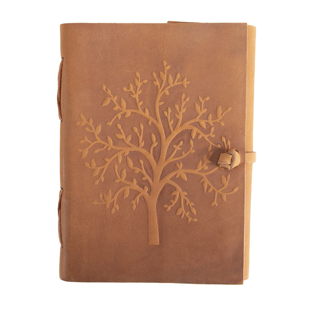 Leather Bound Journal Tree Of Life - Brown
