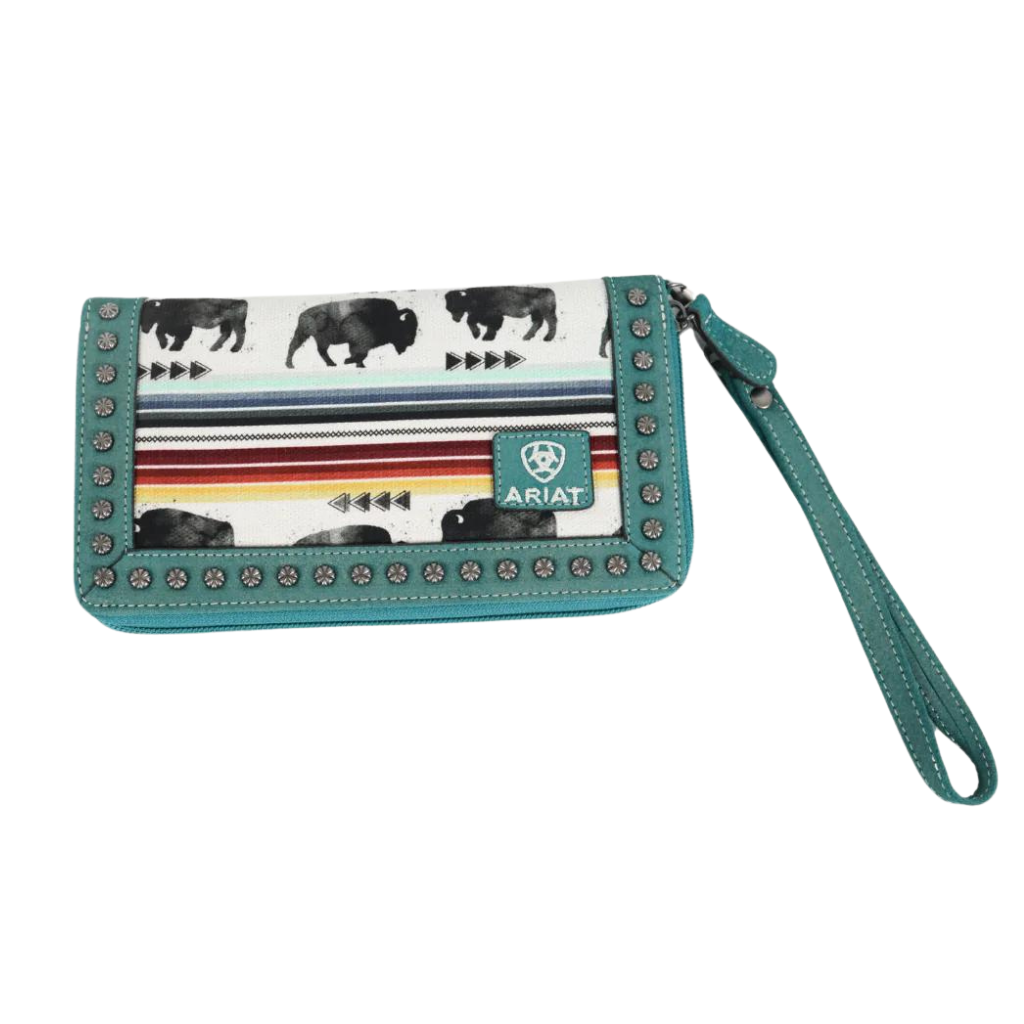 Ariat Clutch Wallet - Buffalo Print Multi