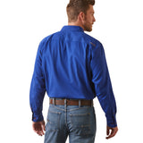 Ariat Mens Rebar Half Button Workshirt - Cobalt