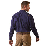 Ariat Mens Rebar Half Button Workshirt - Navy