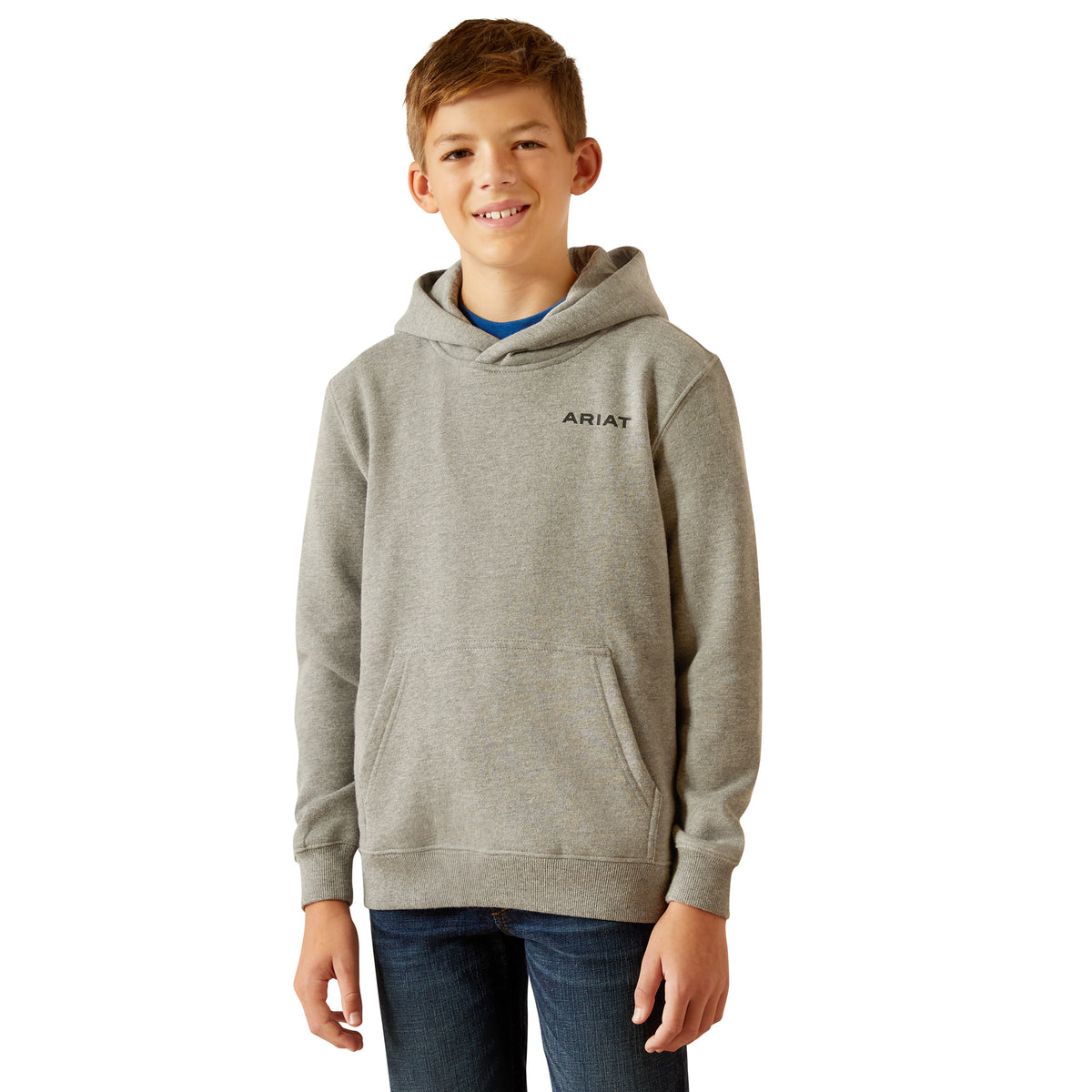 Ariat Boys Bold Hex Hoodie - Grey Heather