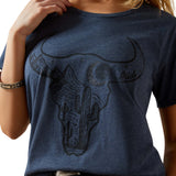 Ariat Womens Bull Night Sky Tee - Vintage Navy