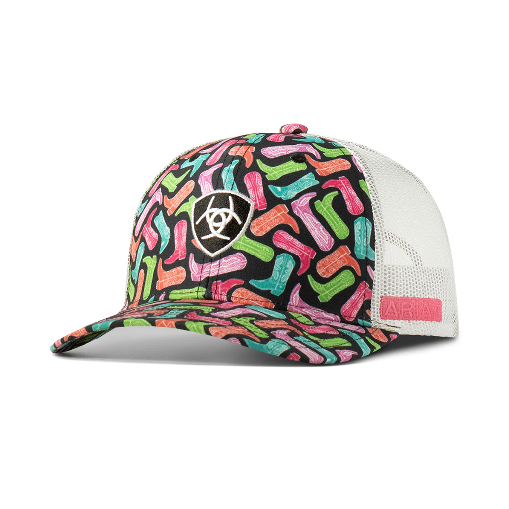 Ariat Womens Shiels Cowboy Boot Print Mesh Multi Snap Back Cap