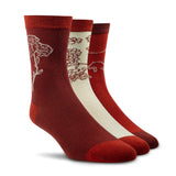 Ariat Womens Charm Crew Sokcs - Burnt Brick Toil