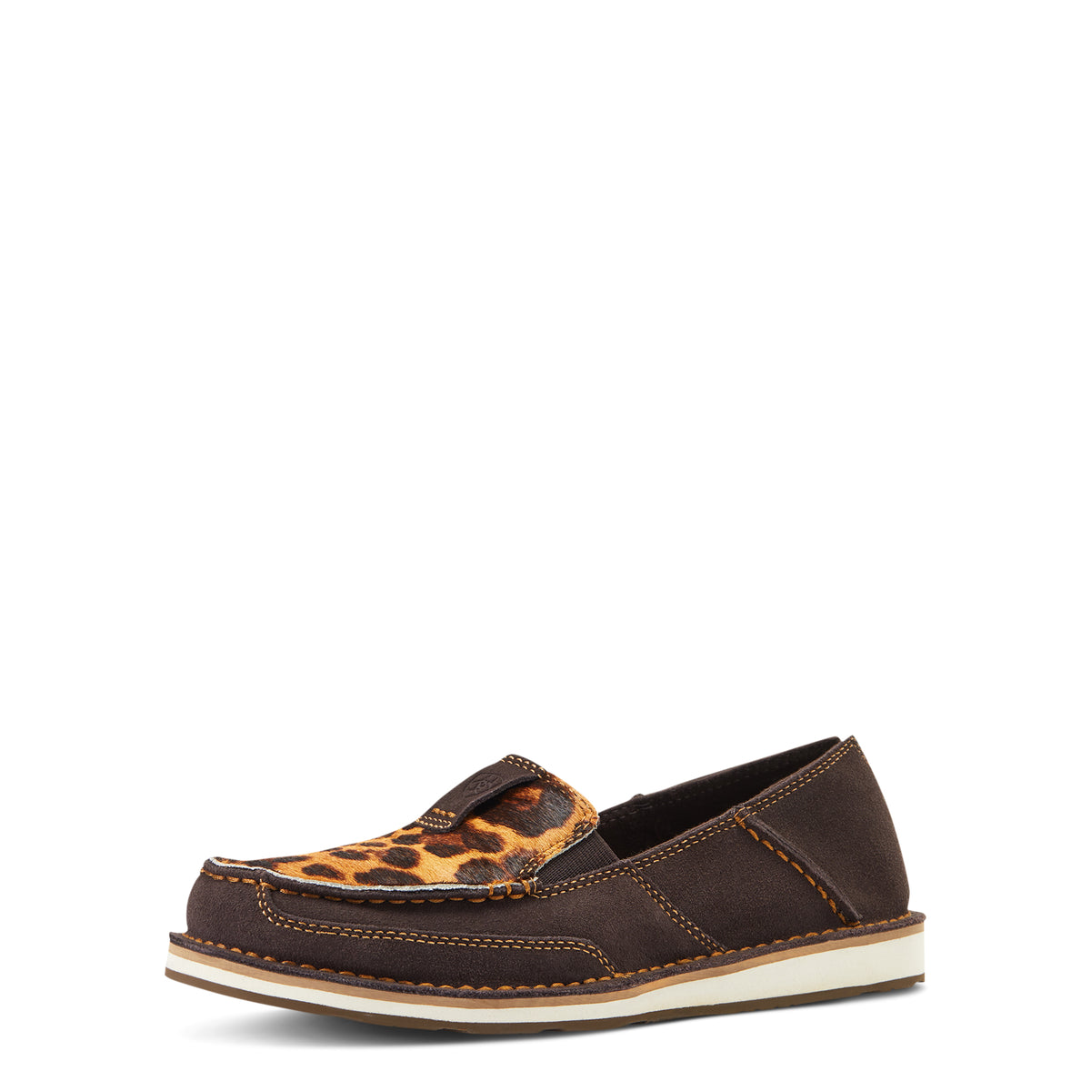 Ariat womens Cruiser - Chocolate Suede/Leopard Hair On