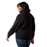 Ariat Womens Foundation Logo 1/2 Zip Sweatshirt - Black