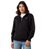 Ariat Womens Foundation Logo 1/2 Zip Sweatshirt - Black