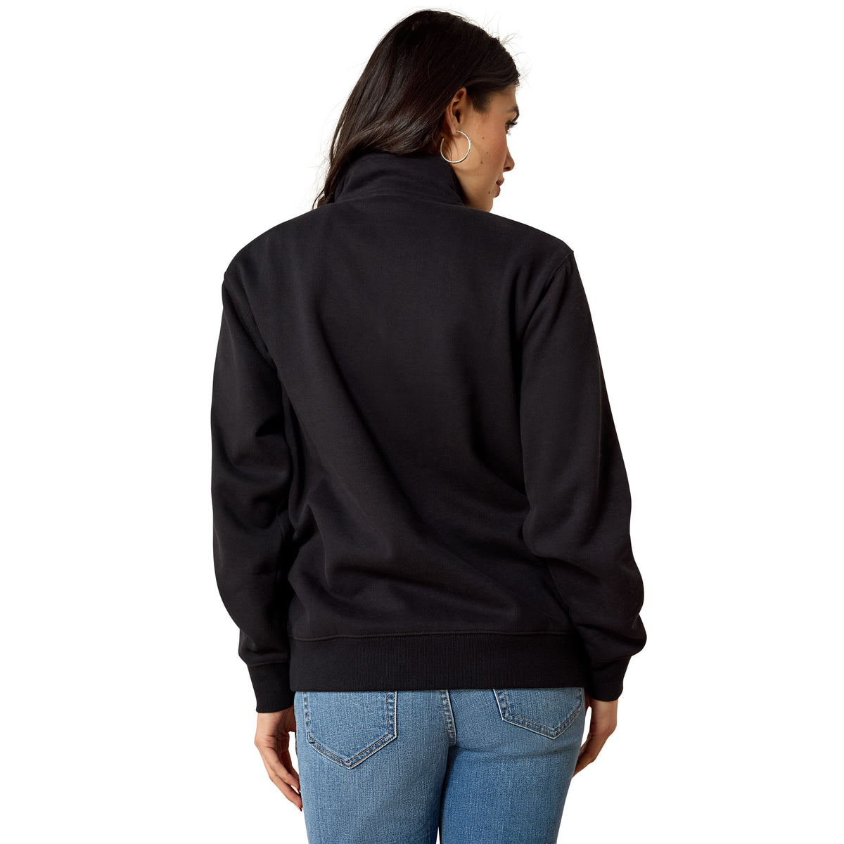 Ariat Womens Foundation Logo 1/2 Zip Sweatshirt - Black