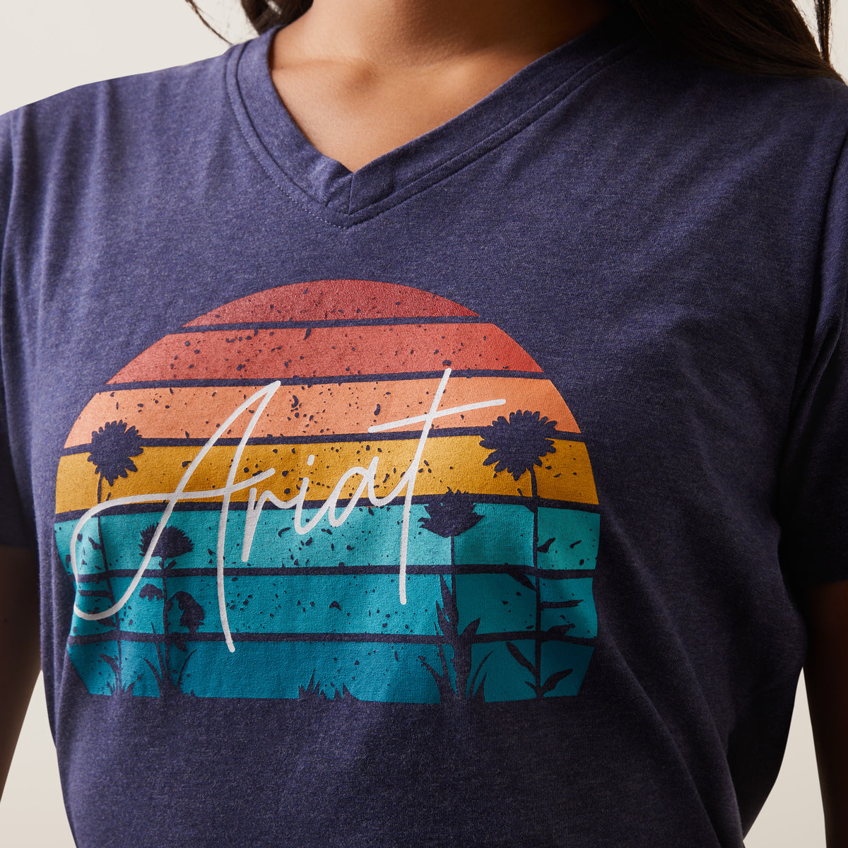 Ariat Womens Real Horizon T-Shirt - Navy Heather