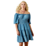 Ariat Womens Juliet Dress - Light Wash Indigo