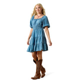 Ariat Womens Juliet Dress - Light Wash Indigo