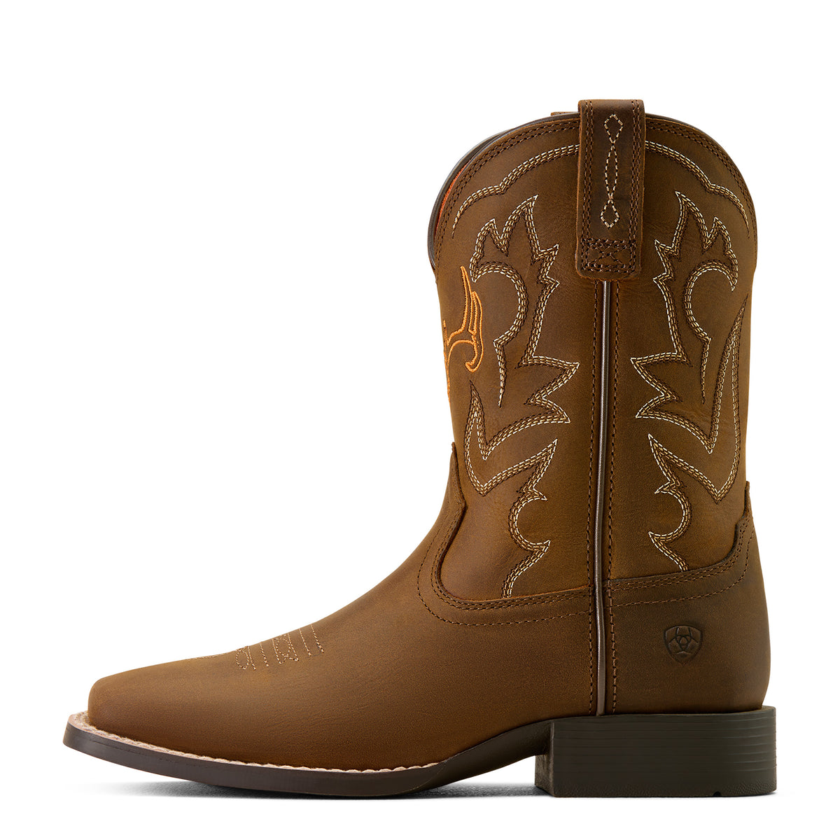 Ariat Kids Deer Ridge Wide Square Toe - Distressed Brown
