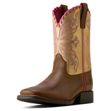 Ariat Kids Sundown Wide Square Toe - Georgia Clay/Royal Gold Metallic