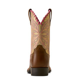 Ariat Kids Sundown Wide Square Toe - Georgia Clay/Royal Gold Metallic