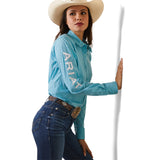 Ariat Womens Real Team Kirby Stretch Shirt - Caidan Print