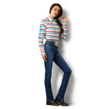Ariat Womens Real Team Kirby Stretch Shirt - Rosa Serape