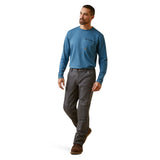 Ariat Mens Rebar M5 Straight Leg Made Tough Knee Guardian Pant - Rebar Grey