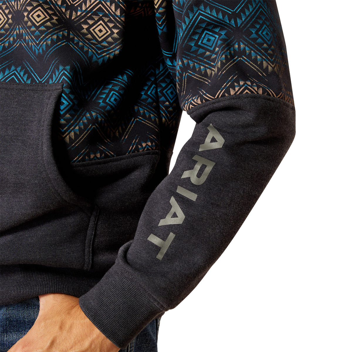 Ariat Mens Block Hoodie - Navy