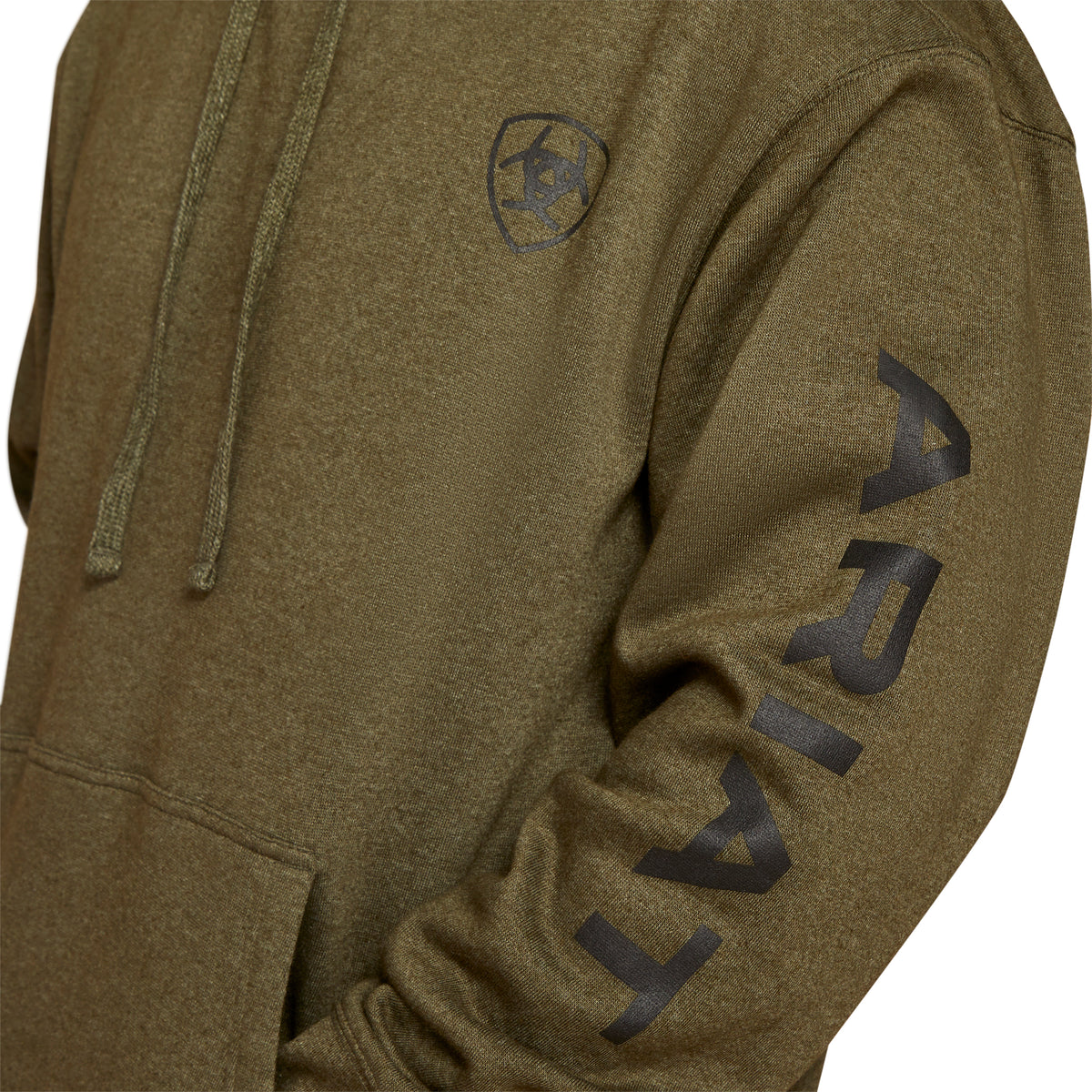 Ariat Mens Logo Hood - Brine Olive Heather