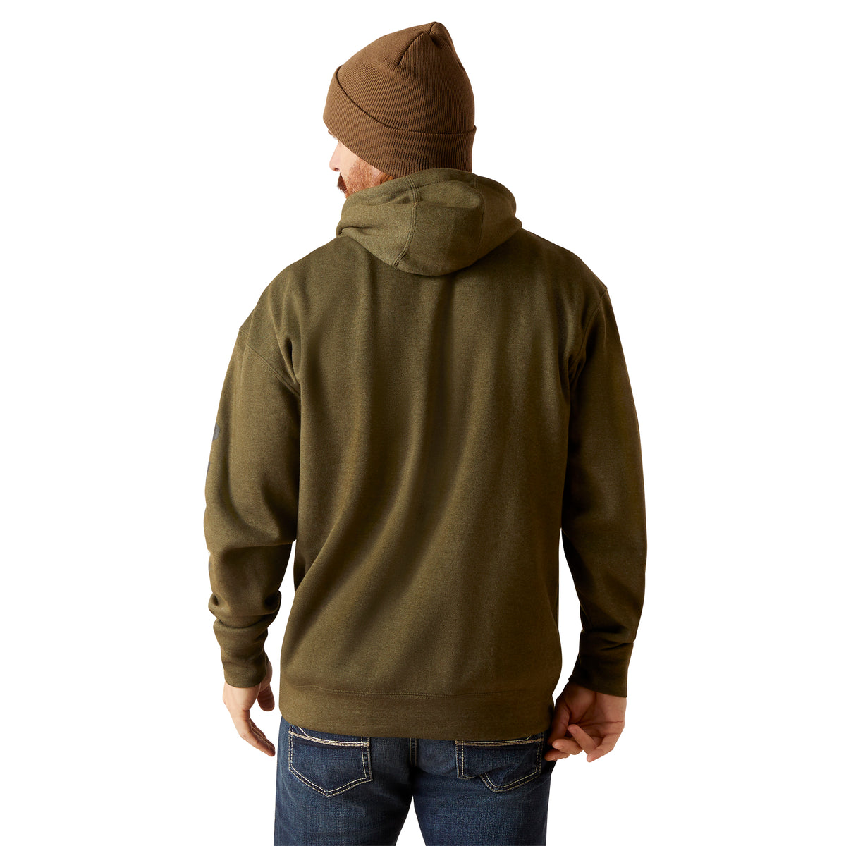 Ariat Mens Logo Hood - Brine Olive Heather