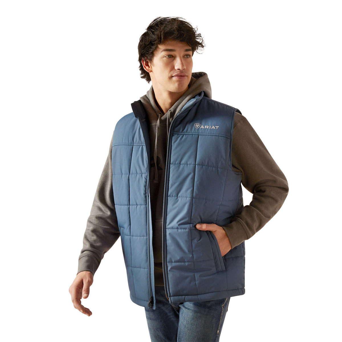 Ariat Mens Crius Insulated Vest - Steely