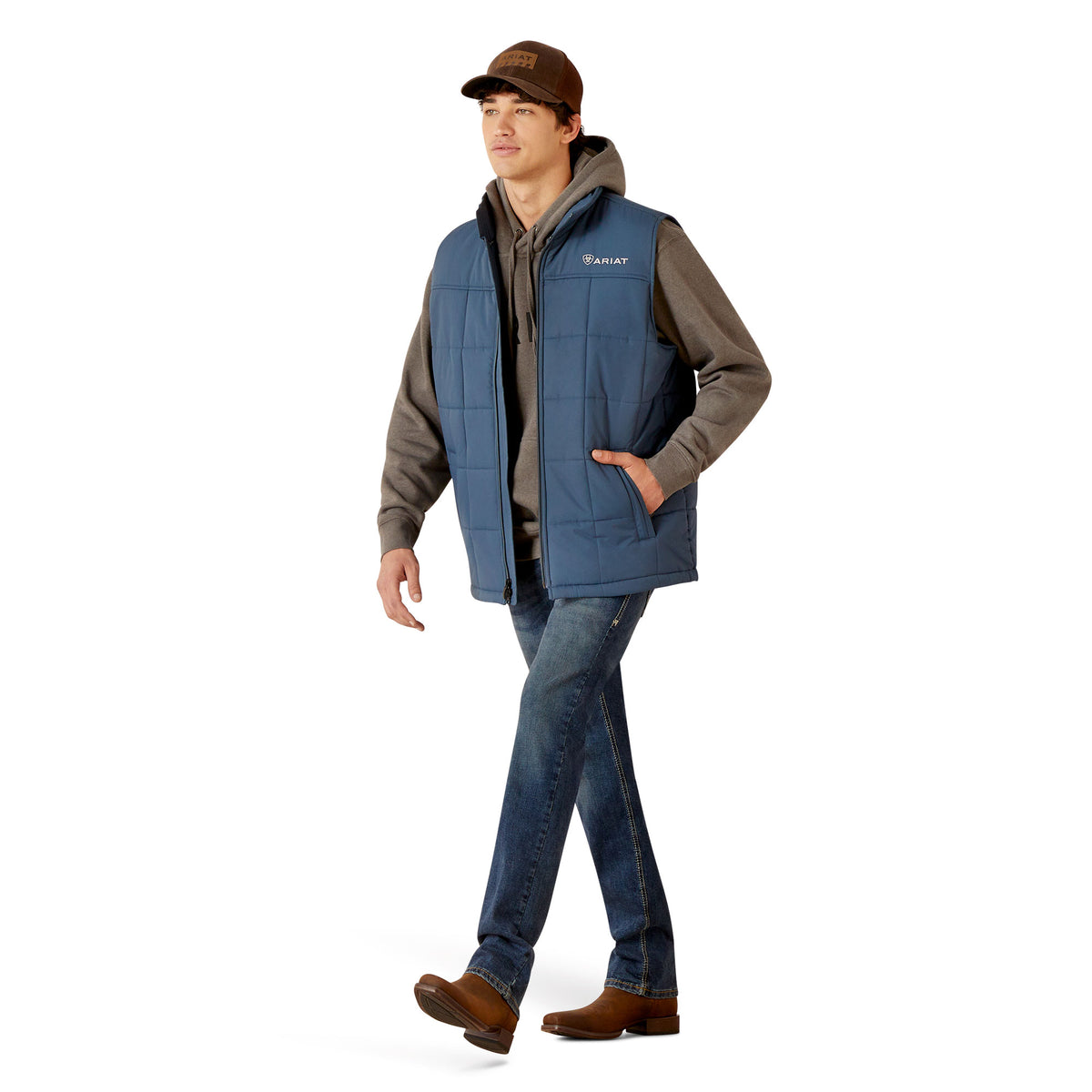 Ariat Mens Crius Insulated Vest - Steely