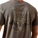 Ariat Mens Desert Badge Tradition Tee - Smoked Pearl