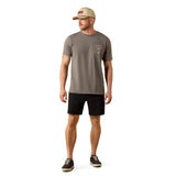 Ariat Mens Desert Badge Tradition Tee - Smoked Pearl