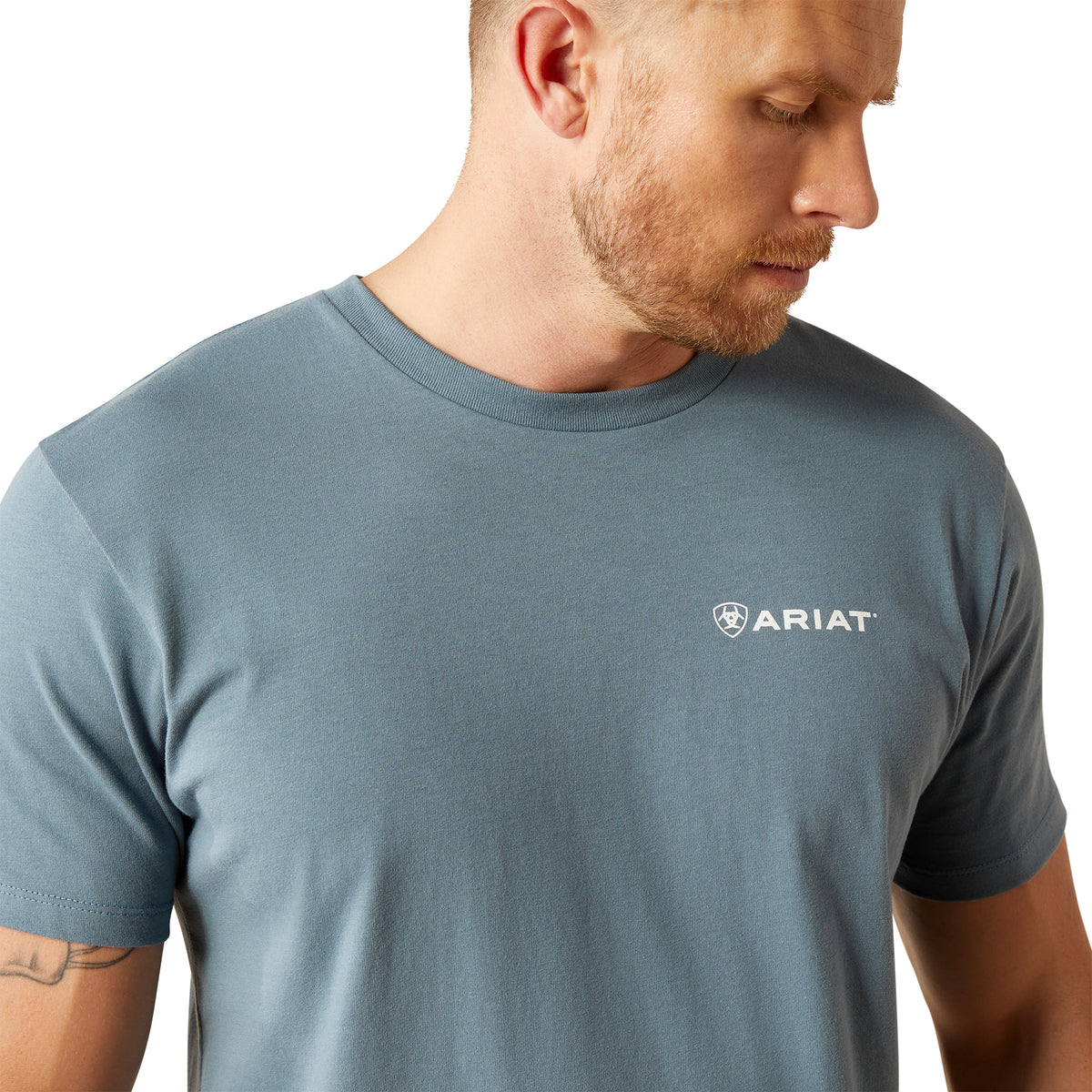 Ariat Mens Eagle Rock Tee - Light Denim