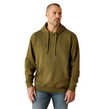 Ariat Mens Embossed Logo Hoodie - Winter Moss