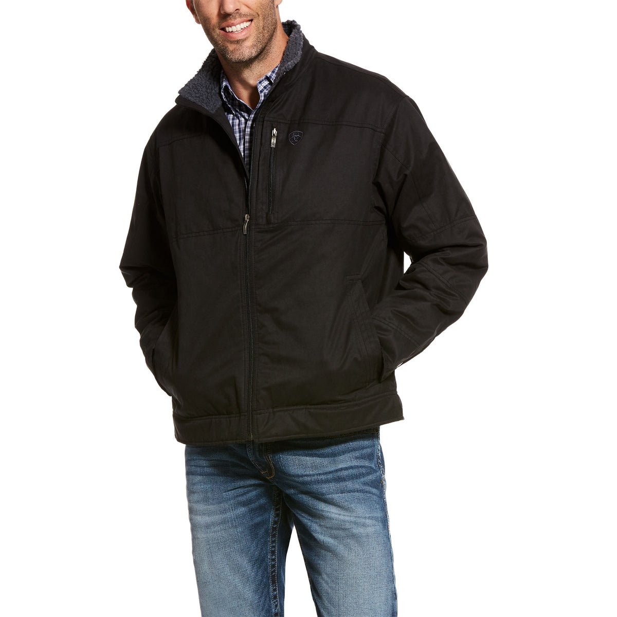 Ariat Mens Grizzly Canvas Insulated Jacket - Black