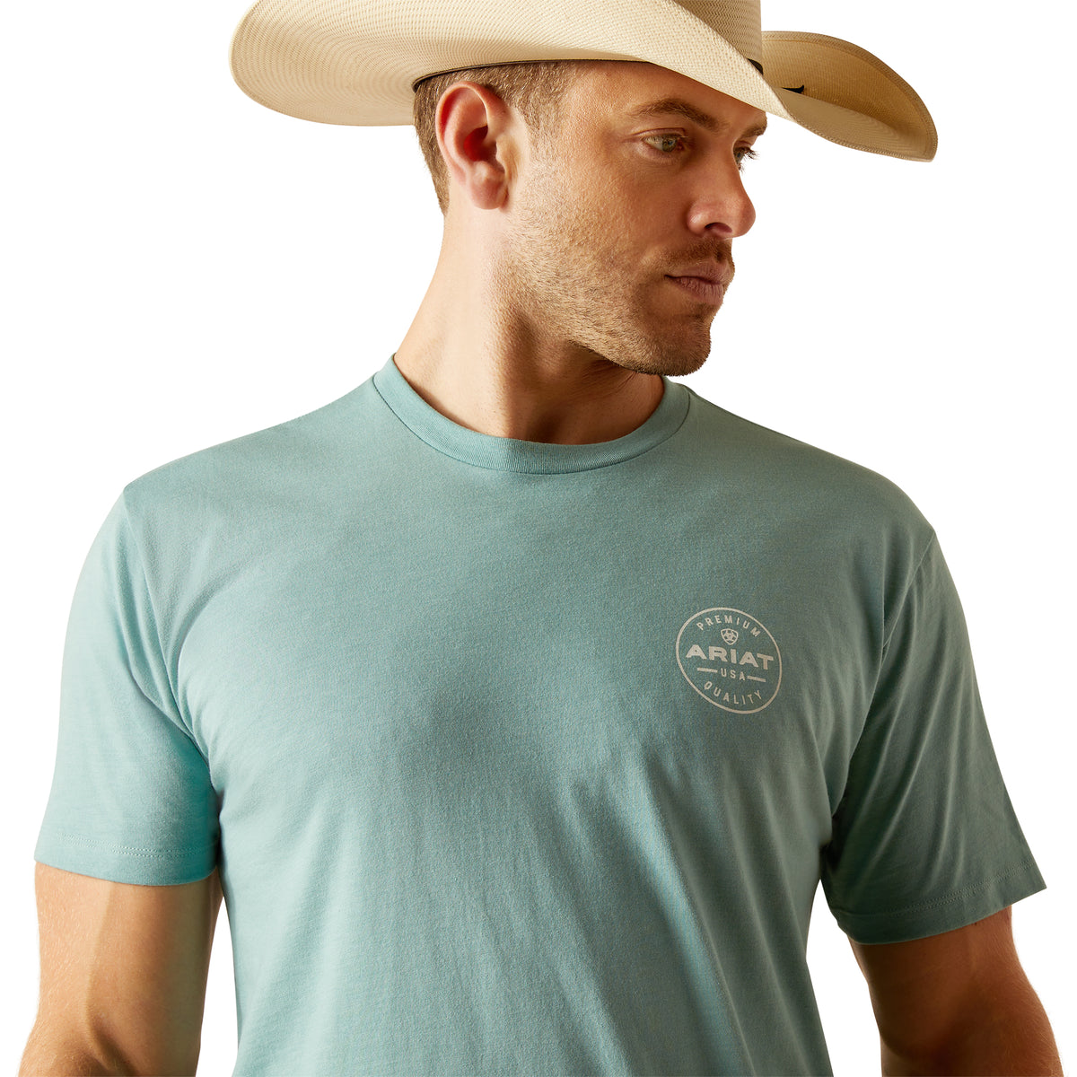 Ariat Mens Heritage Circle Tee - Oil Blue Heather