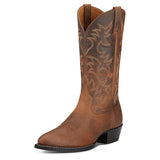 Ariat Mens Heritage Western R Toe - Distressed Brown