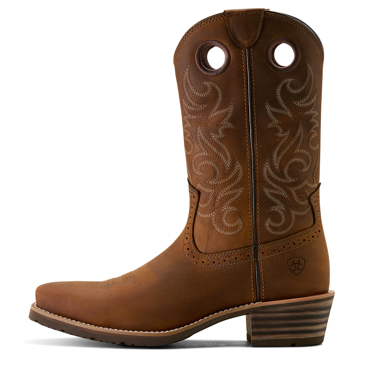 Ariat Mens Hybrid Roughstock Square Toe - Distressed Brown