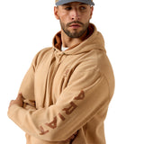 Ariat Mens Logo Hoodie - Tan Heather