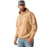 Ariat Mens Logo Hoodie - Tan Heather