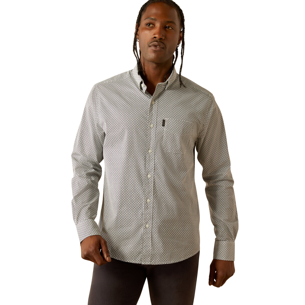 Ariat Mens Meyer Modern Fit Shirt - White