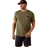 Ariat Mens Outline Shop Tee - Military Heathers