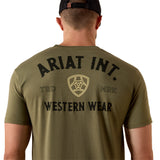 Ariat Mens Outline Shop Tee - Military Heathers